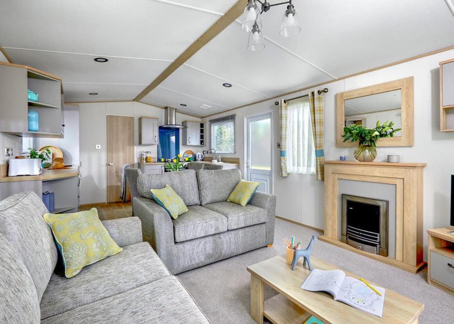 open plan lodge at willows holiday park near withernsea