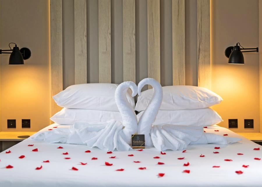 double bed at yorkshire spa retreat in york 
