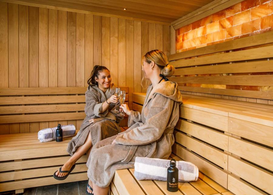 sauna at yorkshire spa retreat 