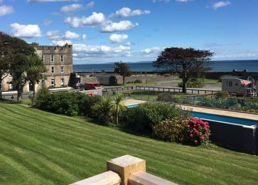 outdoor swimming pool at amroth castle holiday park near tenby