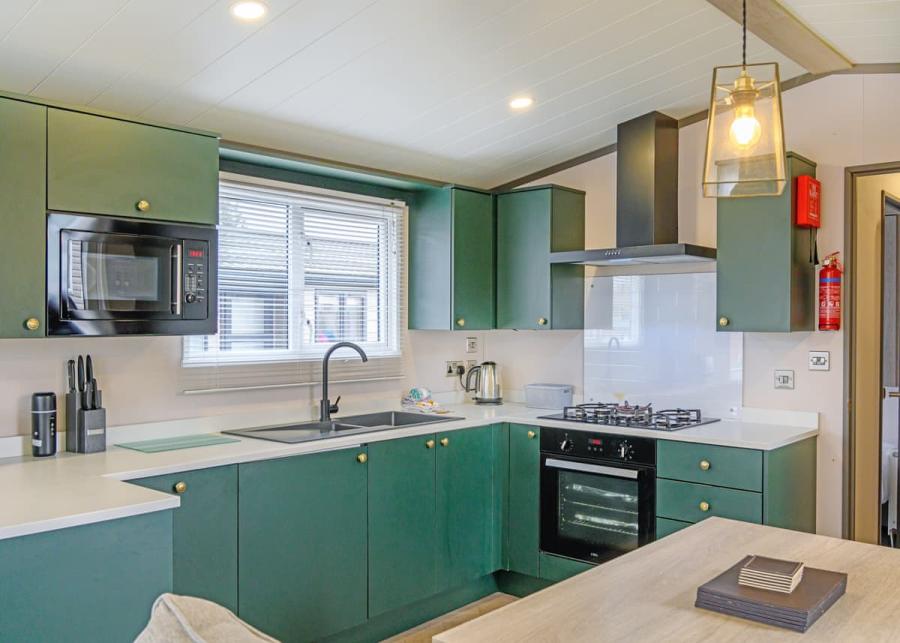 lodge kitchen at ben nevis holiday park near fort william