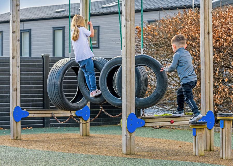 childrens play area at ben nevis holiday park 