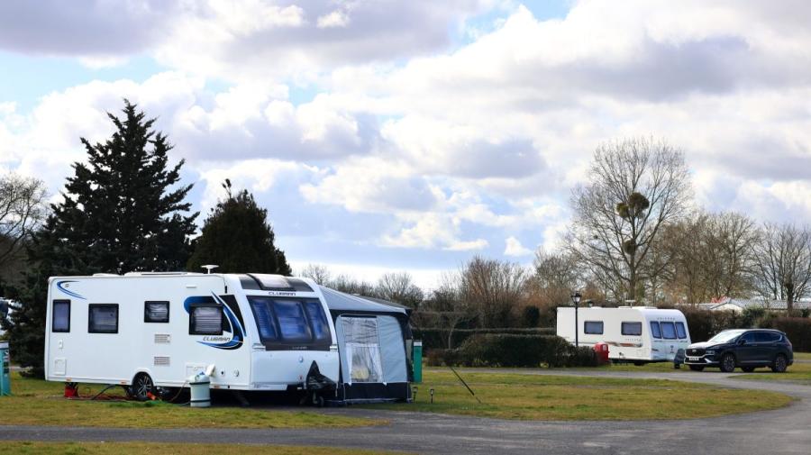 touring caravan pitches at Cakes and Ale Holiday Park