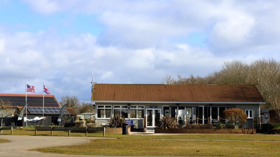 enterance to Cakes and Ale Holiday Park