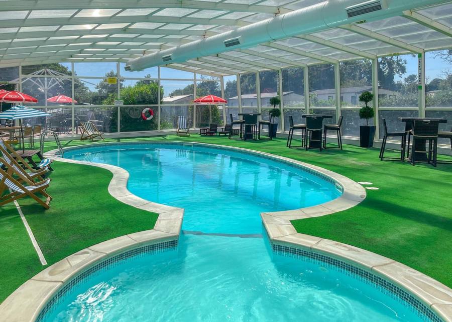indoor swimming pool at cross park holiday park near tenby