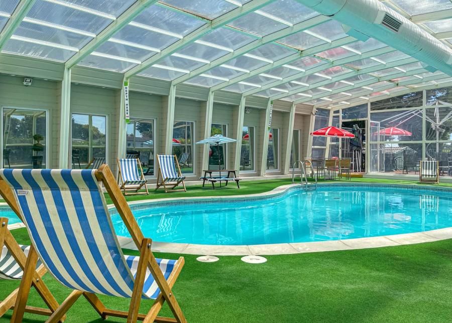 pool at cross park holiday park in pembrokeshire