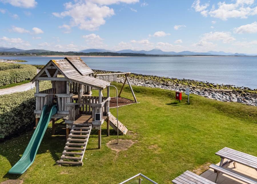 childrens play area at gimblet rock holiday park in pwllheli