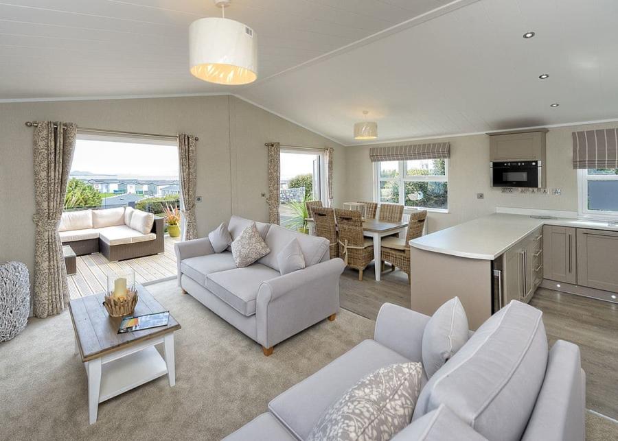modern caravan interior at gimblet rock holiday park in pwllheli