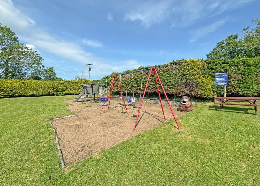 childrens play park at glanrafon uchaf caravan park in anglesey