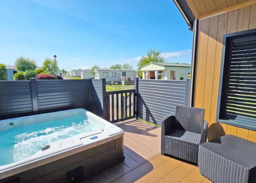 lodges with hot tubs at heads of ayr holiday park in ayr