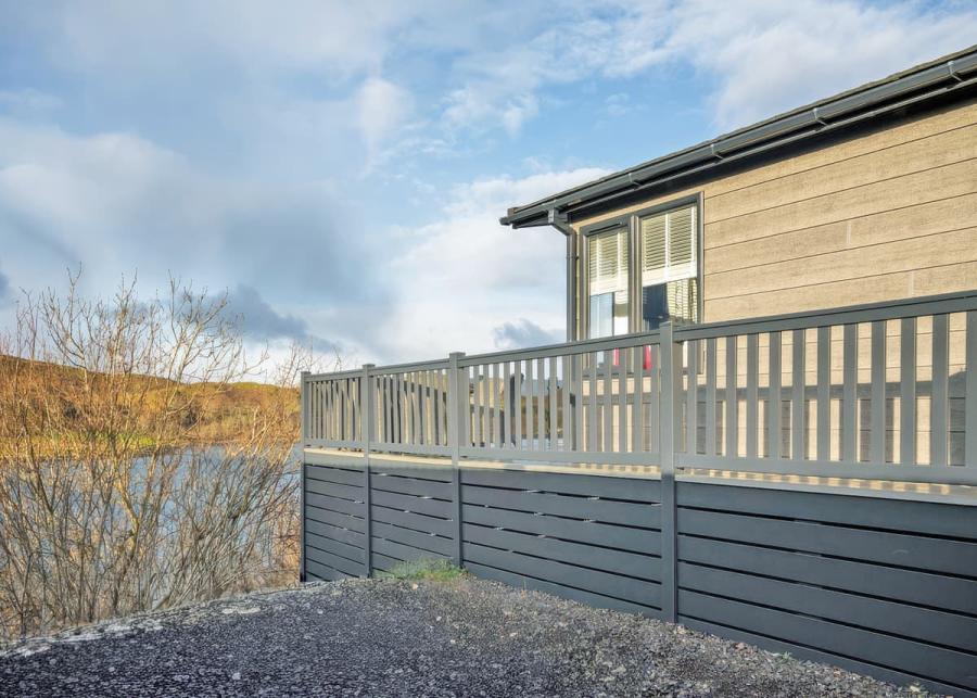 lodge with private decking at oban holiday park in oban
