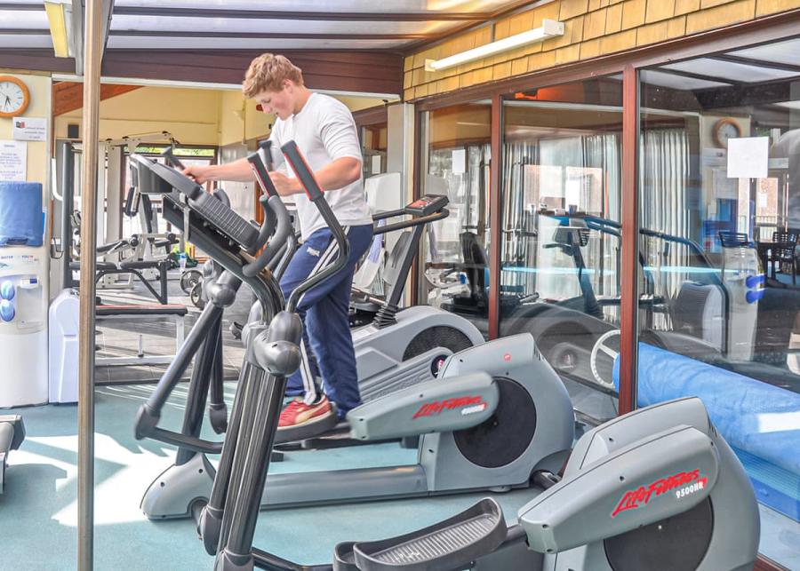 gym at pantglas lodges in llanfynydd