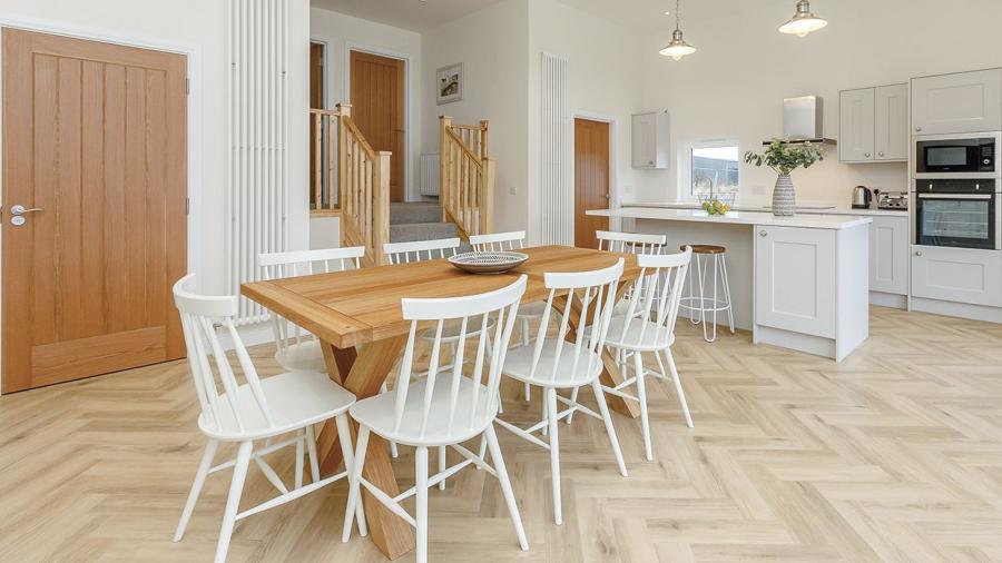 inside a luxury lodge in Angus at Piperdam