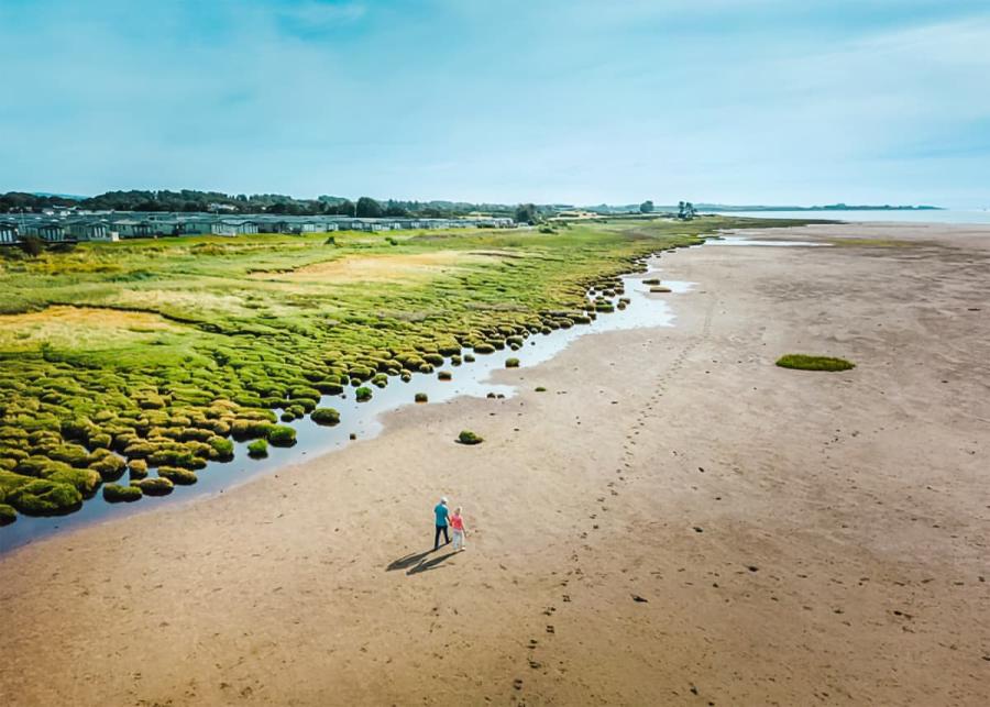 beach at queensberry bay holiday park annan, dumfries and galloway
