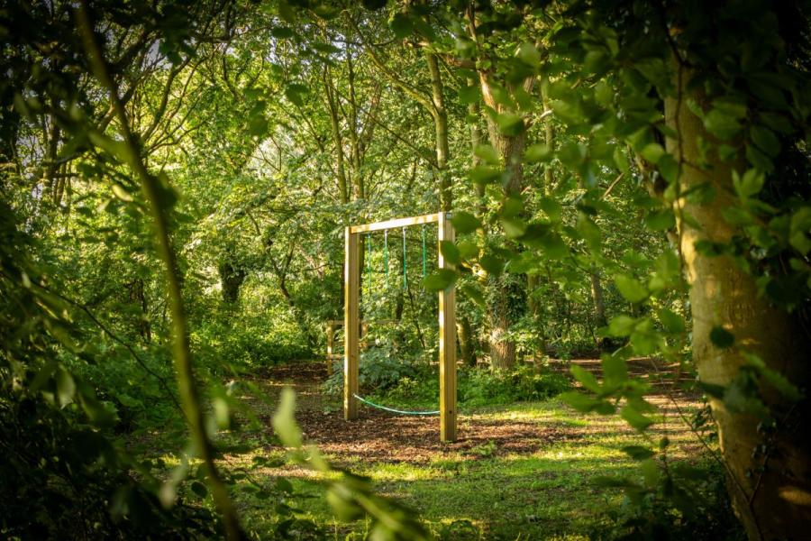playground in the woods at Rawcliffe Hall Holiday Park