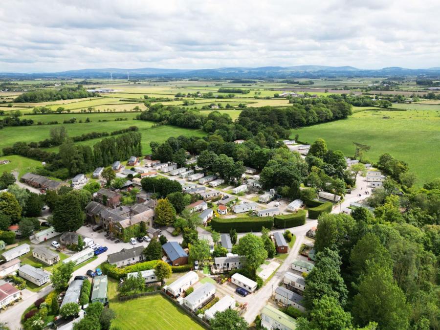 looking down over Rawcliffe Hall Holiday Park in Lancashire