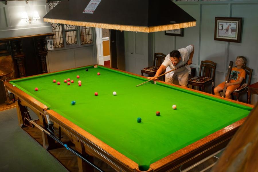 the snooker room at Rawcliffe Hall Holiday Park