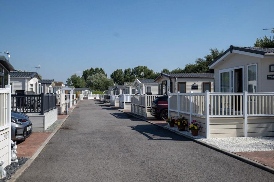 static caravans at Riverside Holiday Park