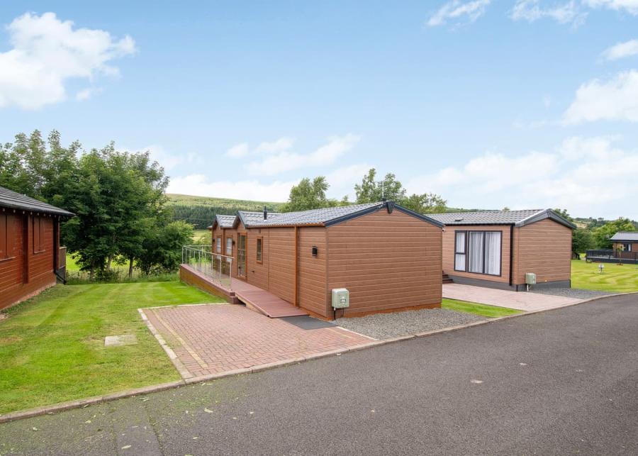 lodges at riverview holiday park in newcastleton