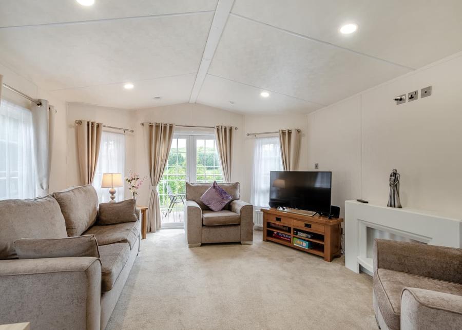 lodge interior at riverview holiday park in newcastleton