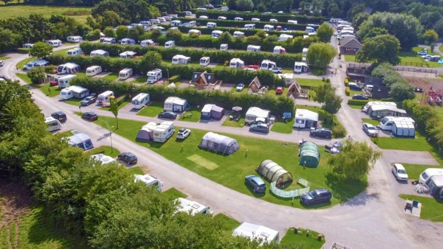looking down over Royal Umpire Holiday Park