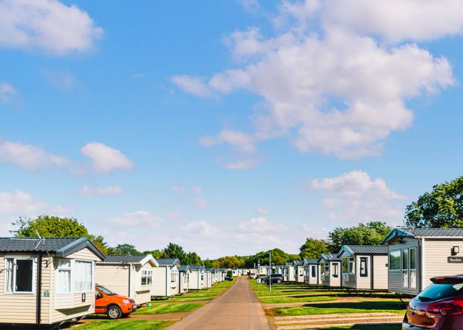 caravan at thurston manor holiday park in dunbar