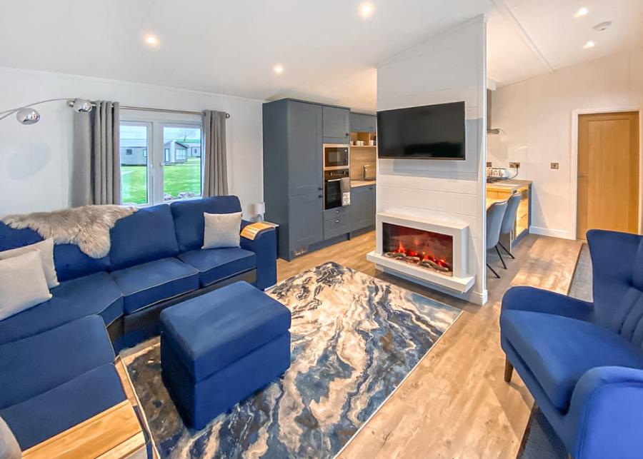 lodge interior at westlands country park in annan
