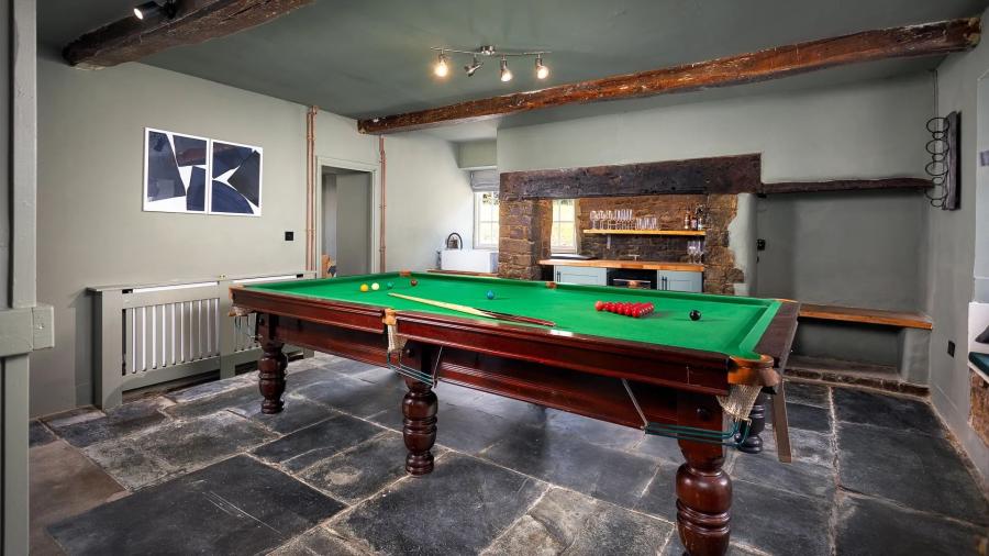 full size snooker table at Whalesborough Farm Resort