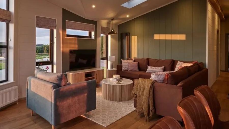 inside a luxury lodge at Whitbarrow