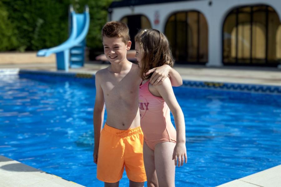 the outdoor swimming pool at White Rose Holiday Park