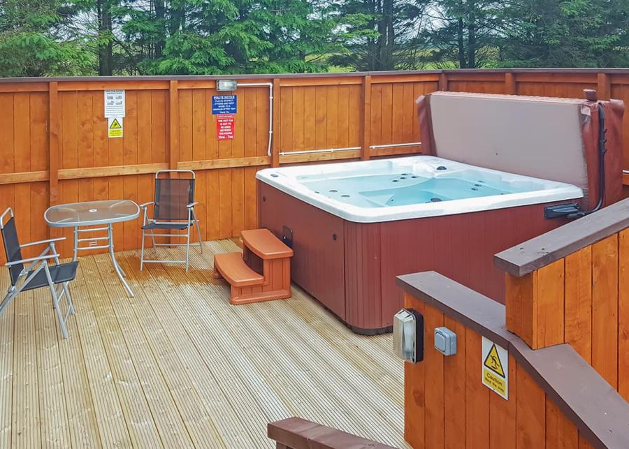 private hot tub at at whitecairn holiday park 