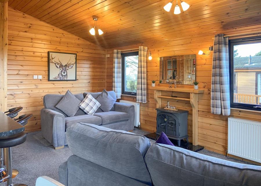 lodge interior at whitecairn holiday park in newton stewart
