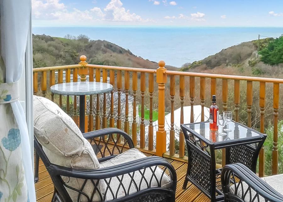 deck with a view at wide horizons holiday park in ceredigion.