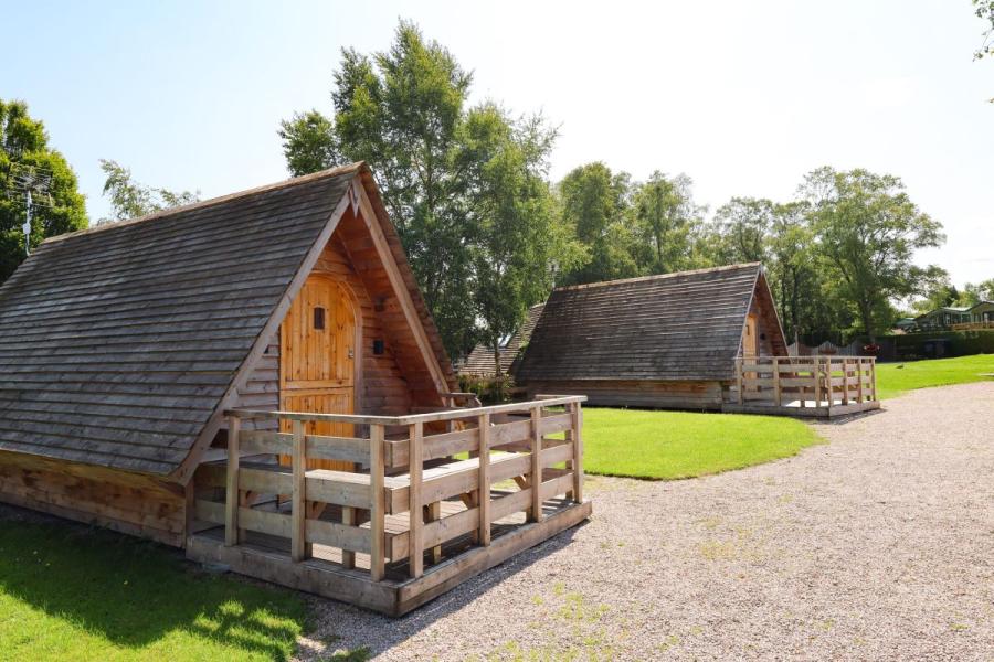 glamping pods at Wild Rose Holiday Park in Appleby in Westmorland