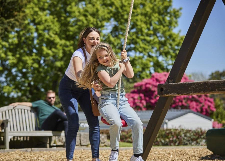 play area at woodlands hall holiday park near ruthin in denbighshire
