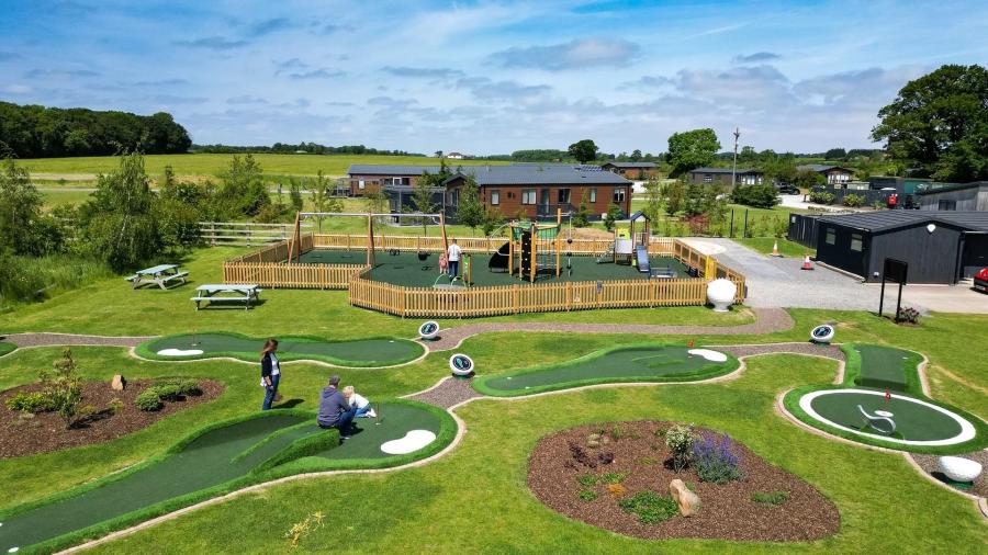 the crazy golf course at Angrove Country Park