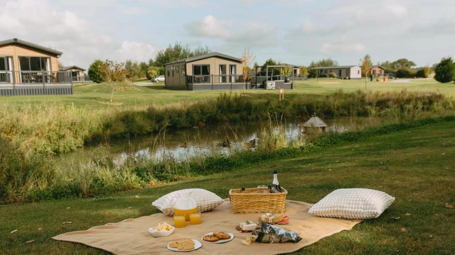 picnic by the river at Angrove Country Park