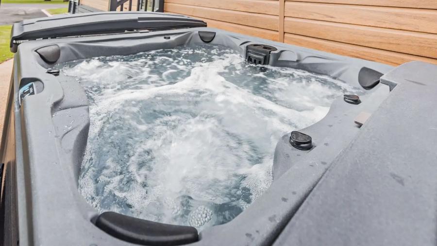 lkodge hot tub holidays in Denbighshire at Bryn Morfydd Lodge Park