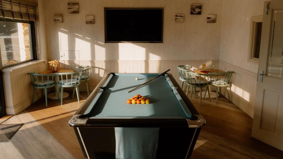 pool table and games at Bude Coastal Resort