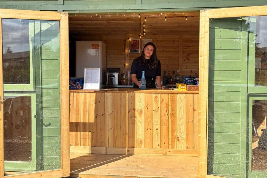 the outdoor shack at Cornish Meadows Holiday Park
