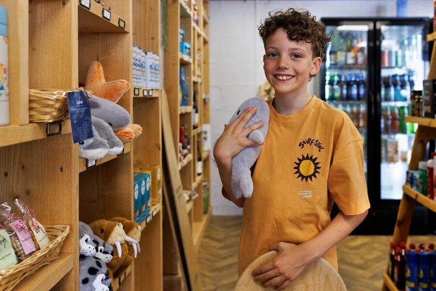 in the shop at Cornish Meadows Holiday Park
