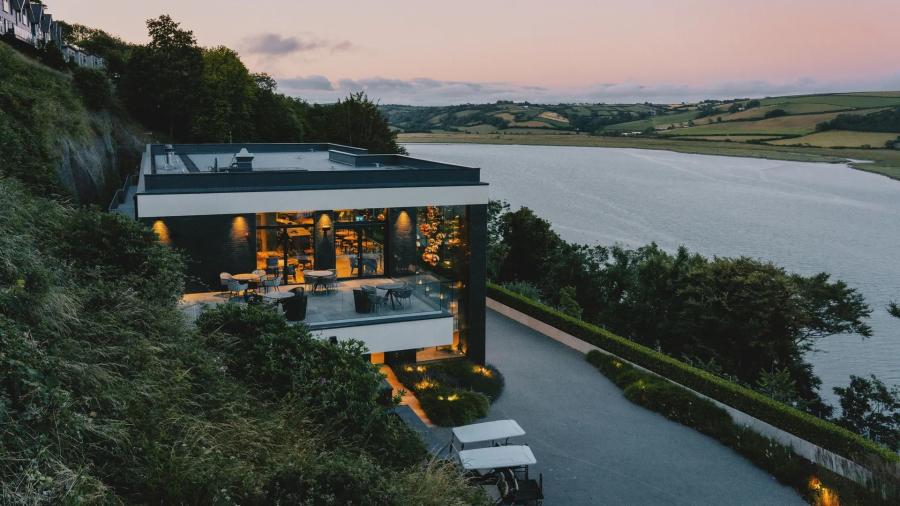 Dylan Coastal Resort at sunset, luxury lodge holidays in Carmarthenshire