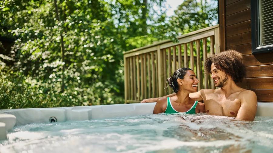 holiday lodges with hot tubs at Kenwick Woods near Louth in Lincolnshire