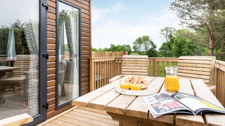 eating outside your holiday lodge at Kenwick Woods