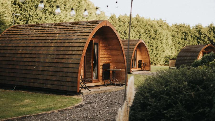 glamping pods at Laceby Manor Resort