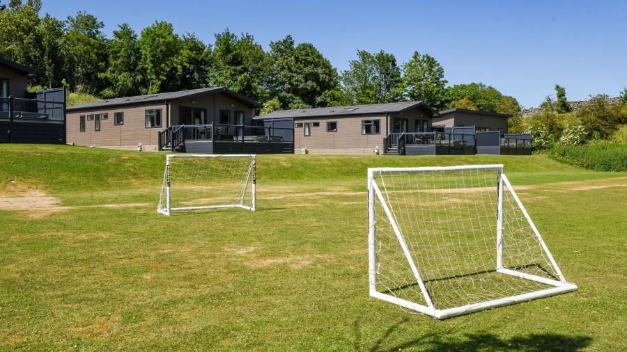 the playing field at Aysgarth Holiday Resort