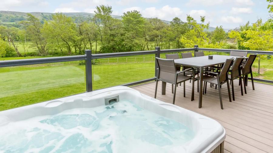view from the lodge at Aysgarth Holiday Resort