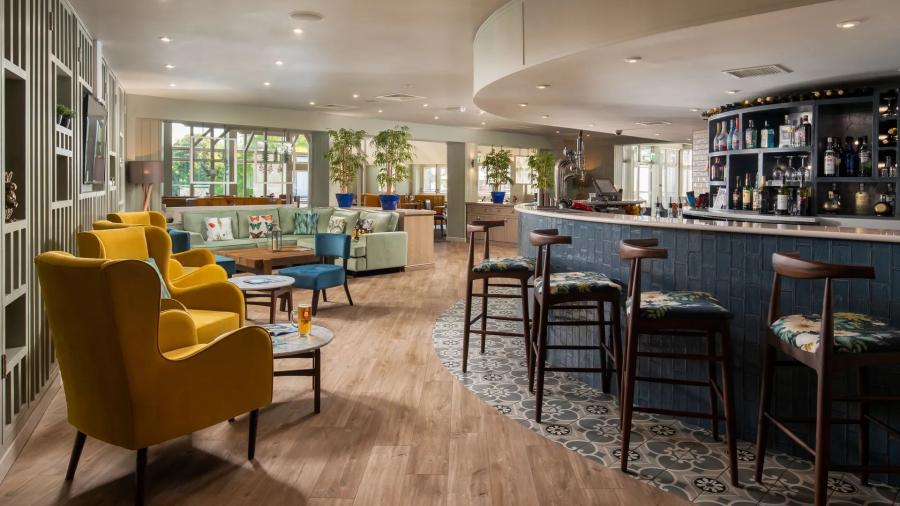 the bar area at Clowance Estate