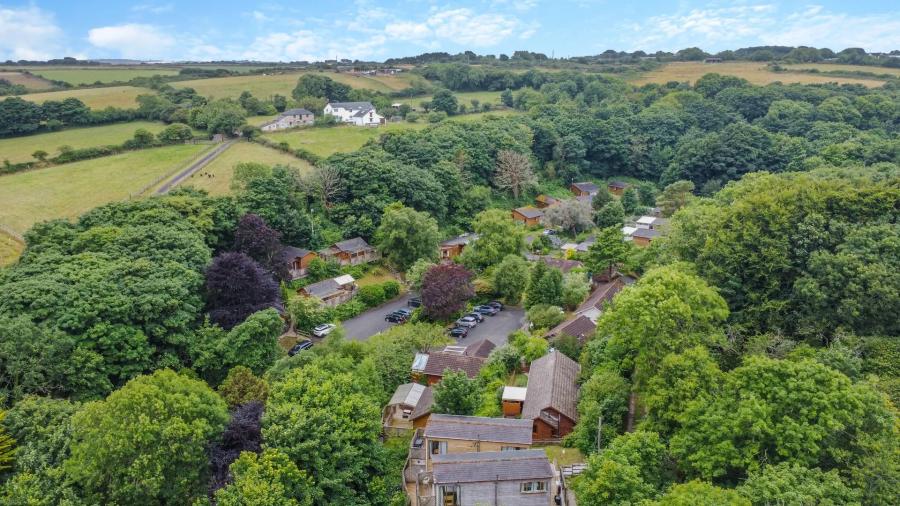 view from the air of Leycroft Valley Holiday Park