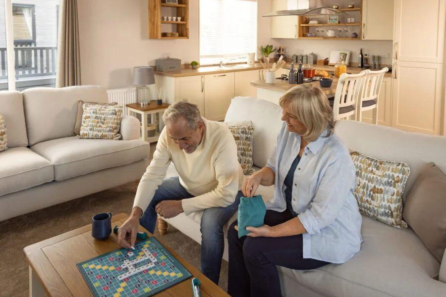 inside a luxury lodge at Padstow Holiday Village